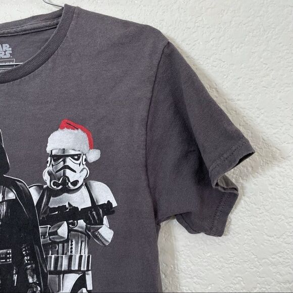 Star Wars Christmas Storm Trooper Darth Vader Cheer Crew Neck Tee Shirt Unisex - Picture 5 of 7